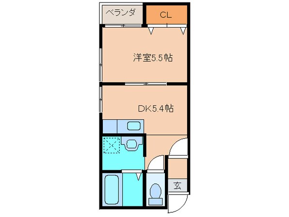 DEAR・FLAT周船寺の物件間取画像